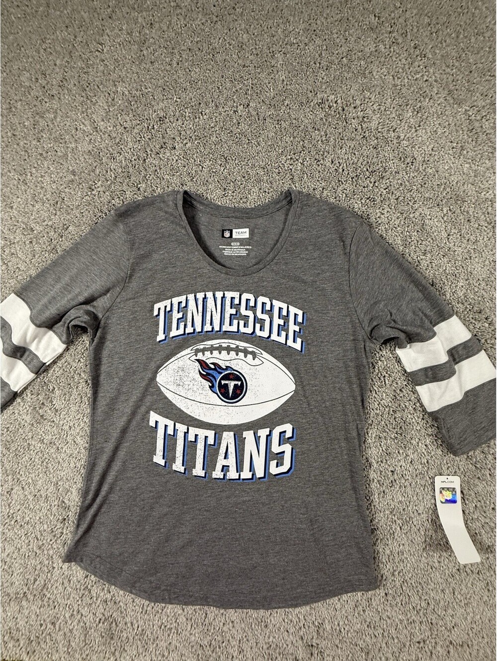TENNESSEE TITANS NFL FOOTBALL TRI BLEND 3/4 SLEEVE SHIRT WOMENS Medium NWT